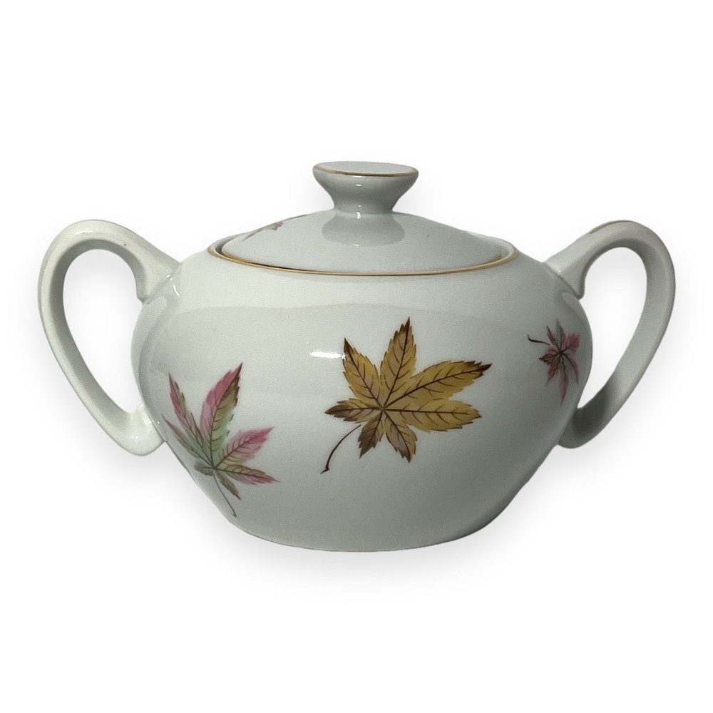 Royal Ming Fine Bone‎ China Maple Leaves Sugar Bowl